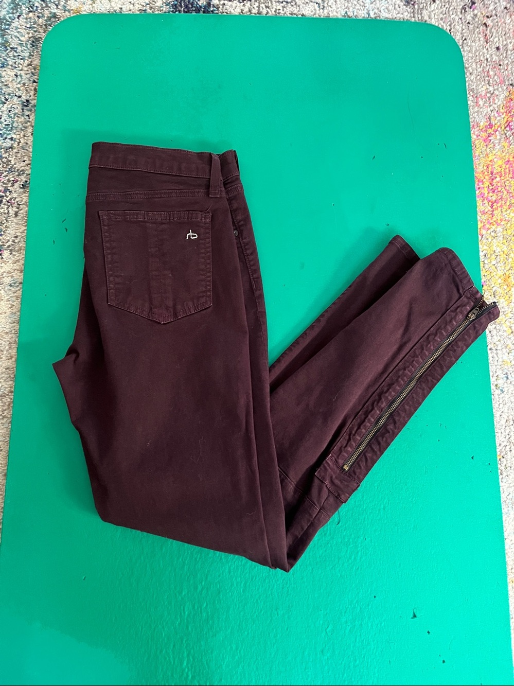 rag & bone Women's Skinny Jeans in Deep Plum